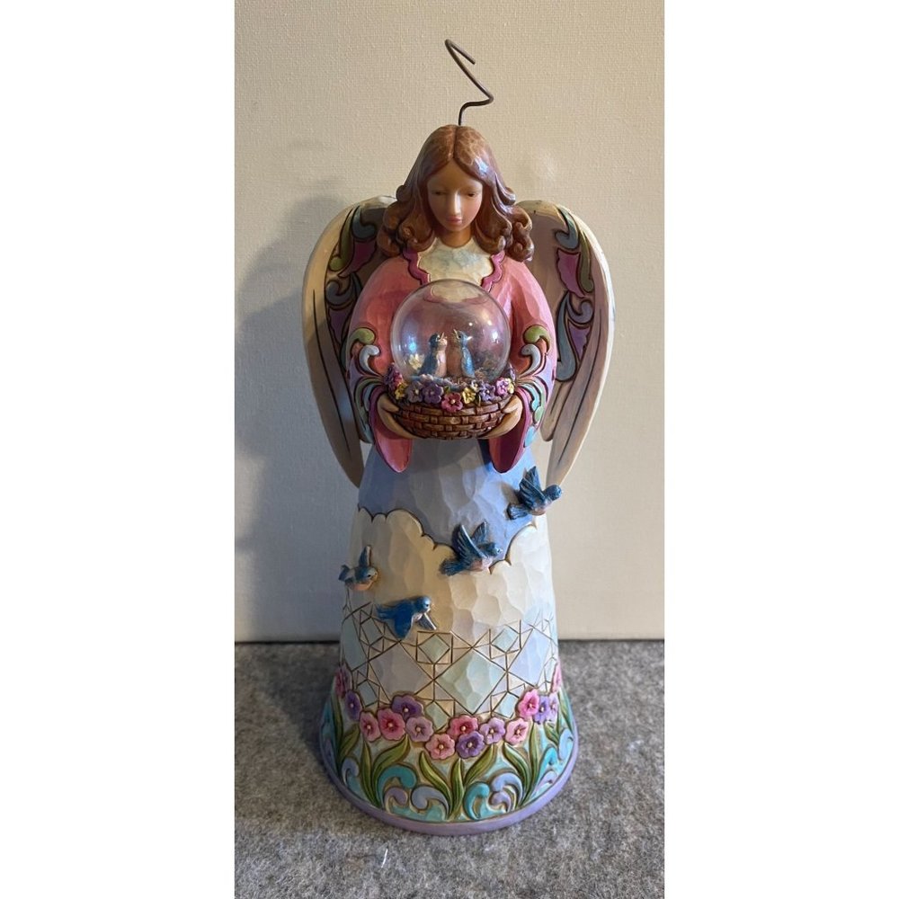 Beautiful Jim Shore Angel  w/ Bluebirds Love and Happiness    #1396